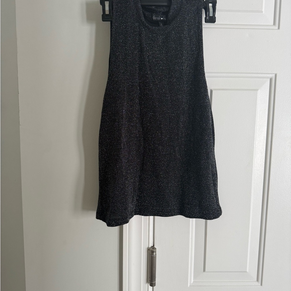 Derek Heart Sparkling Black Tank Top